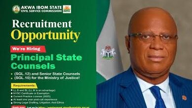 Akwa Ibom State Civil Service Recruitment 2025/2026