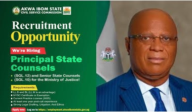Akwa Ibom State Civil Service Recruitment 2025/2026