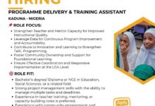 Career Opportunity: Programme Delivery and Training Assistants (7 Positions) – TaRL Africa, Kaduna, Nigeria