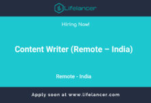 Remote Full-Time Content Writer (India & Nigeria)