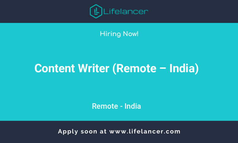 Remote Full-Time Content Writer (India & Nigeria)
