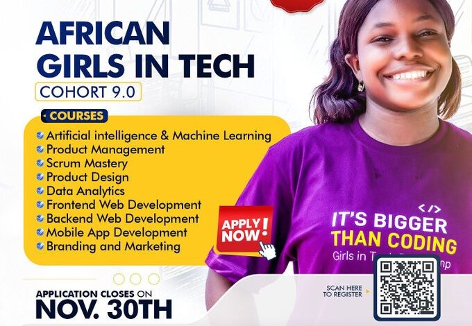 Fully Funded African Girls in Tech – Cohort 9.0