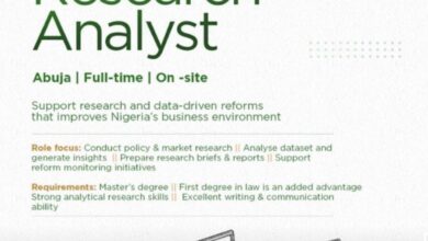 Research Analyst – Presidential Enabling Business Environment Council (PEBEC)